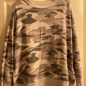 Aerie grey camo crewneck